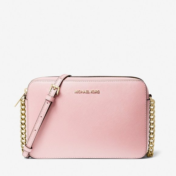 MICHAEL MICHAEL KORS Jet Set Large Saffiano Leather Crossbody Bag - Picture 1 of 2